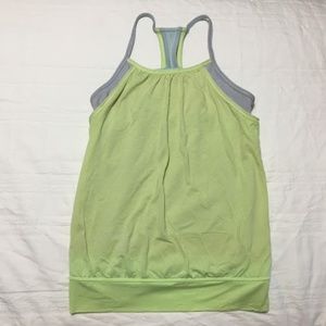 Ivivva Double Dutch Yellow Layered Workout Tank